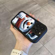 [Teléfono] Funda con diseño de muñeco de nieve, innovadora funda con diseño ergonómico, estilo divertido y sofisticado, minimalista y elegante. Compatible con... - Colores mixtos 1 - Ver 7