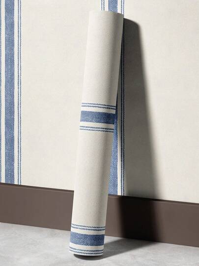 SUPSTICKER 1 件简约欧式条纹图案墙贴，自粘可移除墙纸，家居装饰贴纸适用于厨房、浴室、卧室、客厅、橱柜、衣柜、楼梯、门等墙纸墙贴房间装饰墙面装饰客厅装饰墙面装饰