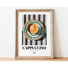 1 Stück moderne, farbenfrohe Poster mit italienischen Lebensmitteln, Desserts und Getränken, italienische kulinarische Leinwandmalerei Wandkunst für Bar, Küche, Esszimmer, Heimdekoration ohne Rahmen - A - Übersicht 14