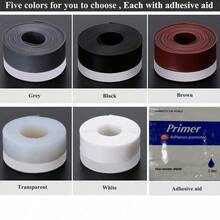 门缝密封条硅胶密封胶带,用于密封窗户和淋浴房周围的空气,坚韧灵活,可有效防止冷风侵入。 - 門縫密封條 - 查看 4