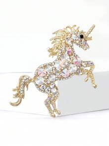 复古合金马胸针 - 时尚动物别针，男女皆宜，适合派对装扮配饰/朋友聚会徽章礼物