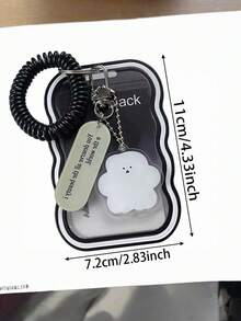 Fashionable And Unique Macaron-Inspired Solid Color Card Holder - Plastic Material, Perfect For Student ID Cards, Campus Access Cards And Keys, Women Mini Wallet Clutch Keychain Card Holder Wallet Wristlet - Multicolor - View 7