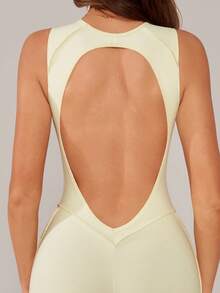 NcmRyu 1 buc salopetă modelatoare pentru femei, fără sudură, elastică, la modă, versatil, sexy, fără spate, control al abdomenului, ridicare, Slim Fit, yoga, alergare, fitness, dans, sporturi în aer liber, salopetă modelatoare