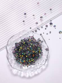2MM-6MM, 5 Sizes Mix, 2000pcs/Pack, Non-HotFix, Multi Colors, Glue On Round Flatback Crystal Rhinestones Gems Jewelry Beads DIY Diamond Design Accessories Glitter Decal Decorations For Phone Cover,Clothes,Bag,Shoes, Handicraft Products.