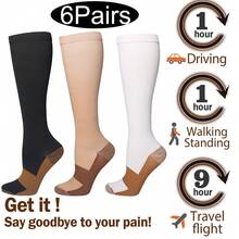 12双装男士跑步运动袜,及膝高筒,20-30mmHg压力,医用级水肿/静脉曲张压缩袜,女士舒适压缩袜 - 彩色 - 查看 25