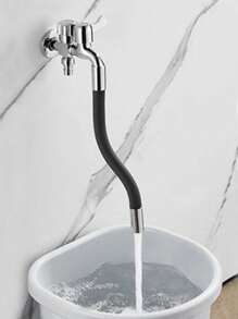 360 Degree Rotating Universal Faucet Extender, 7.87-19.69inch Copper Splash-Proof Bendable Tube Extension Adapter With Metal Material For Kitchen And Bath Fixtures