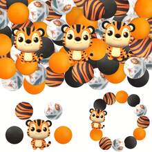 25 件 3D 树懒硅胶珠 - 可爱卡通大眼睛图案，耐用手工 DIY 钥匙扣配件，笔饰，多色硅胶人物珠，笔饰，有趣的设计，光滑的质地 - 新動物系列 - 查看 32