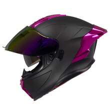 Crown Racing Compact Motorcycle Helmets, Full Face Motorcycle Street Bike Helmet, DOT Approved Model-600 - Purple - View 16