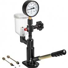 400Bar/6000PSI Fuel Injector Tester - Dual Scale Gauge For Adjusting & Testing Injector Nozzle Pressure & Pop Pressure - 19X11X7inch - View 1