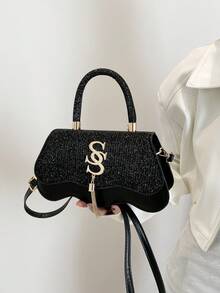 2025 New Korean Style Tassel Texture Crossbody Bag, Elegant Small Square Women's Single Shoulder Handbag