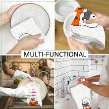 2/4 Pcs Ghost Pumpkin Printed Dish Towels, Halloween Gifts, Halloween Decorations, Super Absorbent Microfiber Modern Towels For Cooking, Baking, Washing Dishes, Cleaning, Hand Towels, Tea Towels, Soft And Highly Absorbent, Kitchen Decor, Gifts For Neighbors, Moms, Birthdays, Housewarming For Friends, Kitchen Essentials, Daily Necessities