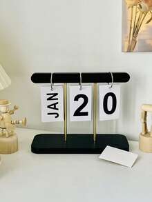 1 szt. skandynawski minimalistyczny kreatywny kalendarz z klapką, dekoracja biurka, dekoracyjny kalendarz biurkowy, trwały materiał plastikowy, dekoracja do salonu, stołu jadalnego, stolika kawowego, biurka | Artykuły szkolne | Akcesoria na biurko