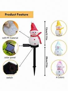 Solar Powered LED Snowman Light, Outdoor IPX-4 Waterproof, Independent Solar Panel, Solar Snowman Garden Light, LED Outdoor Lawn Decor, Auto On At Night, Solar Charging, Detachable Parts, Flush Mount, Suitable For Garden, Lawn, Path, Christmas Yard Decor, Path Decoration, Yard, Christmas And Halloween Atmosphere - Brand New Unused Photovoltaic Module Nickel Battery Board! Christmas Decoration Christmas Tree Gift Decor Halloween Decor Wall Decor Halloween Ornaments
