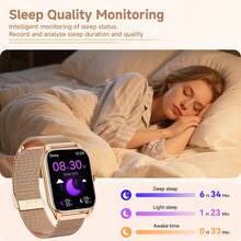 Hwagol Reloj inteligente de 1.95 pulgadas para mujeres y hombres, rastreador de fitness con llamadas Bluetooth, monitor de frecuencia cardíaca/sueño, podómetro con múltiples modos deportivos, personalización de fondo de pantalla, compatible con Android e iOS, batería de 300mAh - Multicolor - Ver 9