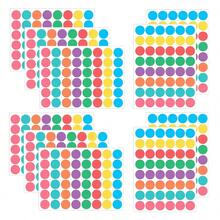 10 Folhas/480 Unidades Etiquetas Redondas Codificadas Coloridas, Adesivos Redondos Codificados em 8 Cores Variadas, Suprimentos Escolares e de Escritório