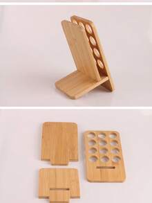 Personalized Engraving 12-Slot Bamboo Essential Oil Storage Rack - Removable Display Stand For 15ml/30ml Essential Oil Bottles, Desktop Storage Rack - Multicolor - View 5