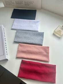 3/4/5pcs Set Minimalist Fashion Knitted Headbands, Versatile Casual Headwear, Suitable For School, Street, Sports, Yoga Styles, Multiple Colors Available, Unisex, All Seasons, Autumn Scarf, Women Fashion Headband, Winter Holiday Essential Beach Accessories Summer Outfits - Multicolor - View 24