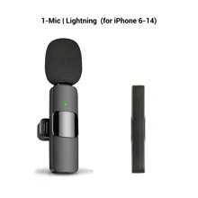 HITOZON Professional Wireless Lavalier Microphone Compatible With Iphone/Android Phones,Cordless Omnidirectional Condenser Recording Mic For Video/Audio/Vlog Recording,Wireless Mic For Teaching, Interviews, Live Streaming