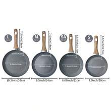 Grey Maifanite Non-Stick Aluminum Frying Pan For Eggs And Steak, Suitable For Home Use On Induction Cooker And Gas Stove Seafood Boil