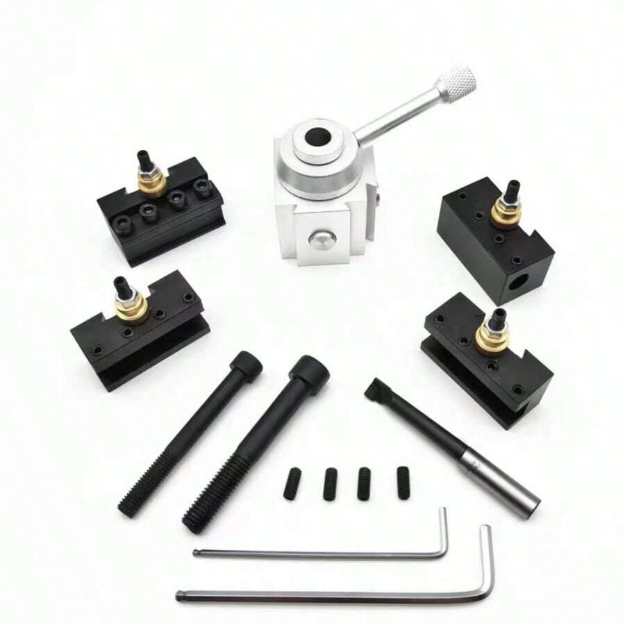 12pcs Mini Adjustable Precision Tool Set With Knob And Lever, Includes Pool Cue Repair Tool And Quick Change Knife Holder, Suitable For Lathe, Handcraft DIY Projects