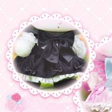 Miniso 1pc Sanrio Kuromi Plush Doll, Unique Dark Sweet Style, Detailed Skull Decor With Bow, Suitable For Self-Use Or Birthday Gift For Friends - Black - View 2