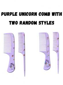 3pcs Cartoon Hair Comb Set - Wet & Dry Use, Detangling & Styling Brushes For All Hair Types, Durable ABS Plastic Handle, Perfect Gift Idea - Multicolor - View 3