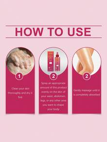 1 Pack Of 100ml Body Cream, Moisturizing, Lifting And Firming Body Skin, Daily Slouchy Care, Spray The Product Evenly On The Waist, Abdomen, Legs, Etc., Gently Massage Until Completely Absorbed, Shaping Beautiful And Charming Curves