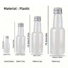 36/4pcs 0.85oz-1.7oz Mini Christmas Liquor Bottle,Beverage Dispensing Bottle,Clear Plastic Bottle,With Black,Golden And Silvery Lids,And With 9 Different Patterns Christmas Labels,Such As Elk, Ball, Christmas Tree, Snowflake And So On,Suitable For Christmas,Birthday Party,Wedding Decoration.
