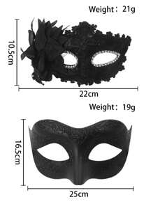 2 piezas Nuevo Juego de Máscara Floral Brillante de Alta Gama 2025, Máscara Superior con Patrón de Dragón Pintado Unisex, Decoración para los Ojos para Belleza, Fiesta de Halloween, Varios Eventos