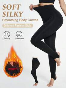 Women's Winter Warm Thick Stirrup Leggings Sexy High Waist Skin Friendly Leg Slimming Pants