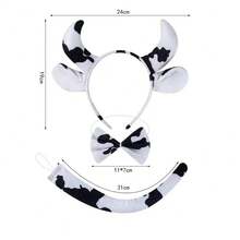 Neuer Ankunft stilvoller, einfacher, vielseitiger, übertriebener, süßer Kuh Horn Ohren Haarreif, modischer Kopfschmuck für Kostümpartys, Bühnenauftritte, Make-up, Cosplay, Halloween