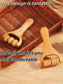 按摩手滚轮人体工学足部按摩器按摩用品颈部按摩器手持按摩器穴位按摩器工具肌肉按摩器滚轮背部木制全身按摩球 1 件冰面滚轮，冰面滚轮用于缓解面部和眼部浮肿，面部按摩器轮廓和增强皮肤护理和光泽，学校，返校，旅行，旅行必需品，家庭必需品，水疗，按摩工具，按摩，按摩器，水疗 - 棕色 - 查看 3