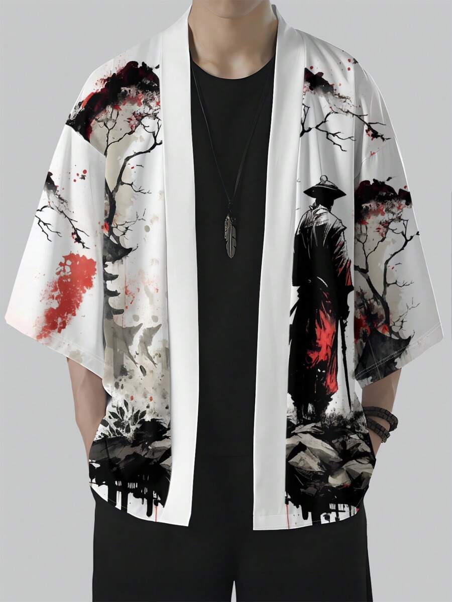 男士休闲和服开衫，中国风汉服开衫，休闲夏装