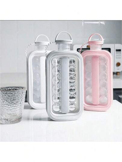 Forma de gelo dobrável 2 em 1, molde de silicone com design de grade, adequado para casa, viagens e acessórios para cubos de gelo na temporada de formatura