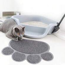 Cat Litter Mat, Pet Toilet Mat, Cat Litter Collection Mat, Pet Feeding Mat, Cleaning Mat, Pet Silicone Paw Print Cat Litter Mat, Pet Anti-Spill Cat Litter Mat - Multicolor - View 5