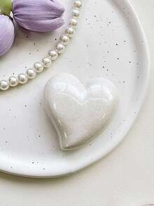 1 Three-Dimensional Bow Heart-Shaped Magnetic Mobile Phone Sliding Stand, Adhesive/Magnetic Desktop Creative Support Stand Compatible With IPhone, Android Phone, Gift For Birthday, Family, Friends Push-Pull Phone Grip Phone Holder Phone Accessories