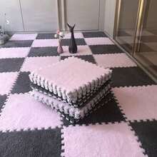 4 piezas Alfombra de mesita de noche, Alfombrilla de piso de espuma suave entrelazada, Alfombrilla lavable y cortable, Alfombrilla de ventana flotante, Tatami, Alfombrilla de rompecabezas, Alfombra suave, Alfombra suave grande, Alfombrilla cuadrada pequeña, Alfombra de dormitorio, 12 X 12 pulgadas, Combinación multicolor - Multicolor - Ver 2