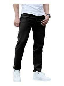 Kit 3 Men's Slim Jeans, Comfortable, Fits The Body - 黑色/淺色/深色 - 查看 2
