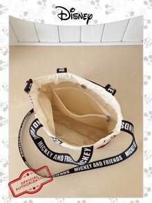 Disney 1个官方授权的米奇/史迪奇图案时尚手提包,休闲多功能单肩包,配有可调节肩带,适合女性/女孩/青少年/学生日常使用、外出、购物、返校等场合。 - 彩色 - 查看 8