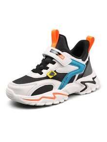 Kids Tennis Shoes - Black and Orange - View 1