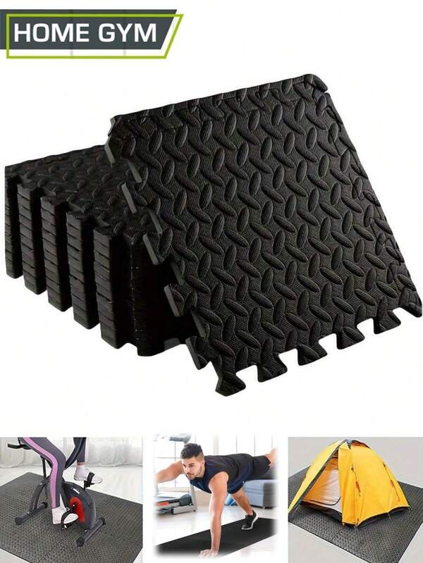 16pcs Thick Foam Exercise Mat, Suitable For Gym, Floors, Fitness Equipment, Provides Cushioning For Workouts