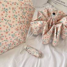 Compact Ditsy Floral Umbrella, Foldable Dual Use Parasol & Rainwear