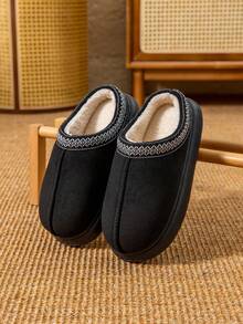 أحذية منزلية فاخرة، أحذية شتوية سميكة الأرضية دافئة ناعمة، مانعة للانزلاق، مناسبة للارتداء الداخلي والخارجي، للرجال والنساء في فصلي الخريف والشتاء