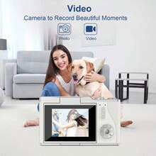 Digital Camera With 8X Digital Zoom For Vlogging 2.4'' IPS Screen Rechargeable Camera Professional Photography Camera For Teens Swith Card Reader And OTG Support Ideal For Taking Photos, Recording Videos, And Webcam Use Perfect For Graduation Season, Thanksgiving, Christmas, And New Year Gifts