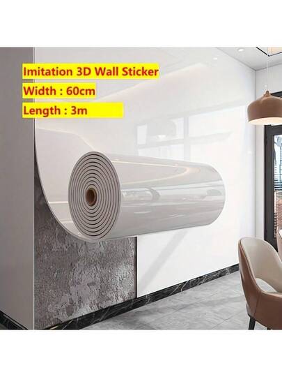 Roll (23.62inch 118.11inch) Self Adhesive Vinyl Marble Wallpaper 3D Illusion Effect Peel Stick Removable Tile Sticker Walls, Floors, Ceilings Realistic Wit Golden Veining Living Room, Kitchen Backsplash, Bathroom Wand Wallpaper, Ceiling ation, Moderne Luxurious Appearance, Easy Installation view 2