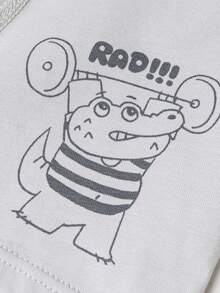 Balabala 男童棉质抗菌内裤3条装平角内裤 - 灰紅色調 - 查看 5