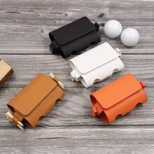 Leather Golf Ball Bag, Featuring PU Leather With Magnetic Buckle Flip Cover For Secure Ball Storage And Easy Access, Portable Golf Ball Bag Accessory That Holds 2 Balls And 4 Tees (Balls And Tees Not Included), Ideal For Golf Practice, Walking, And Outdoor Sports, This Golf Sports Waist Bag Is A Perfect Christmas And New Year Gift - Multicolor - View 11