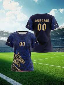 2025 Personalisiertes Sportjersey, Sommer Outdoor Sport Tanktop Kurzarm, Damen Sport Team Club Training Jersey Top mit vorne und hinten bedrucktem Namen & Nummer, atmungsaktiv schnelltrocknend für den Alltag, Party