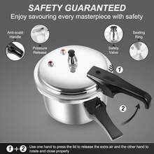 Olla De Presion Aluminio Compatible Estufa De Inducción 20cm,Olla Express De Presión Aluminio Válvula - Gris - Ver 3