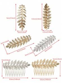 Metal Leaf Hair Clips Set, Leaf Edge Bangs Clips, Fairy Knotted Tree Leaves Hair Accessories, Versatile Duck Clips Barrette